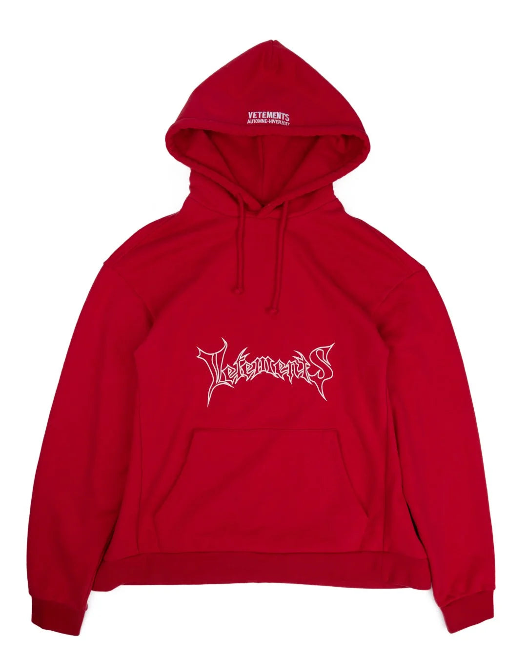 Vetements “Seoul exclusive” Red heavy metal hoodie