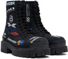 Balenciaga Black Combat Strike L20 'Skiwear' Boots
